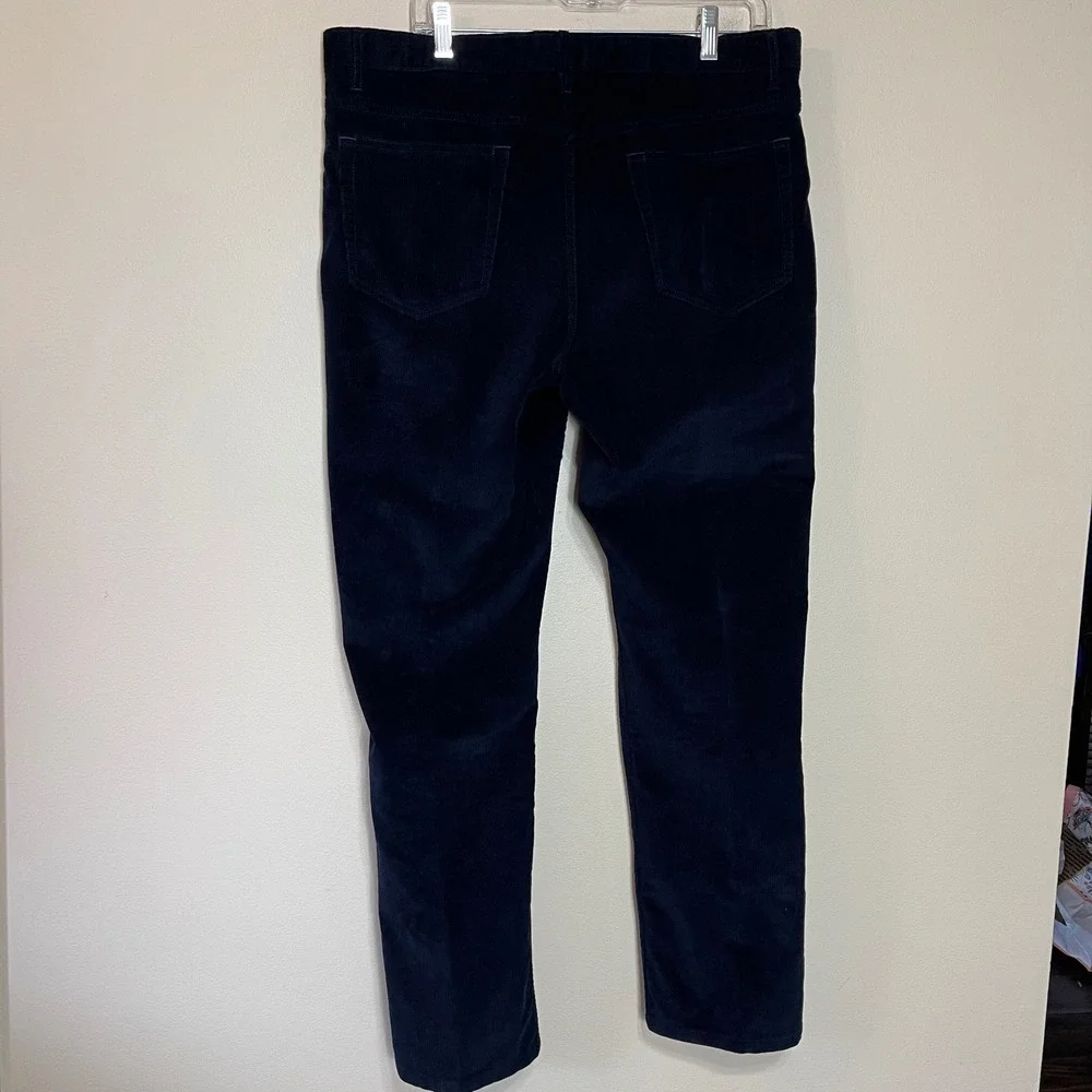 Banana Republic Aiden Pants Mens 34x30 Navy Blue Corduroy Slim Fit Stretch Chino